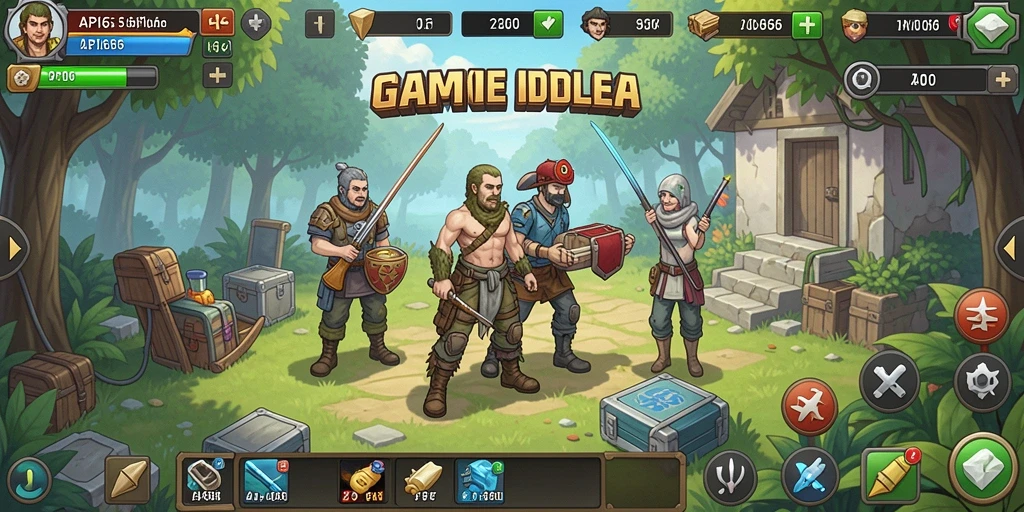 Screenshot gameplay API66 menampilkan karakter yang sedang beraktivitas Idle.