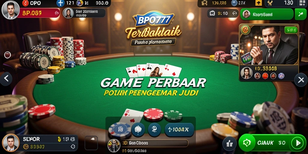 Screenshot gameplay BPO777 yang menunjukkan keseruan permainan Poker.