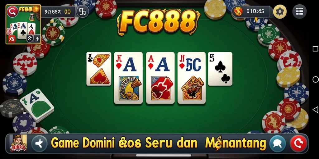Screenshot gameplay FC888 menampilkan aksi seru permainan Domino.