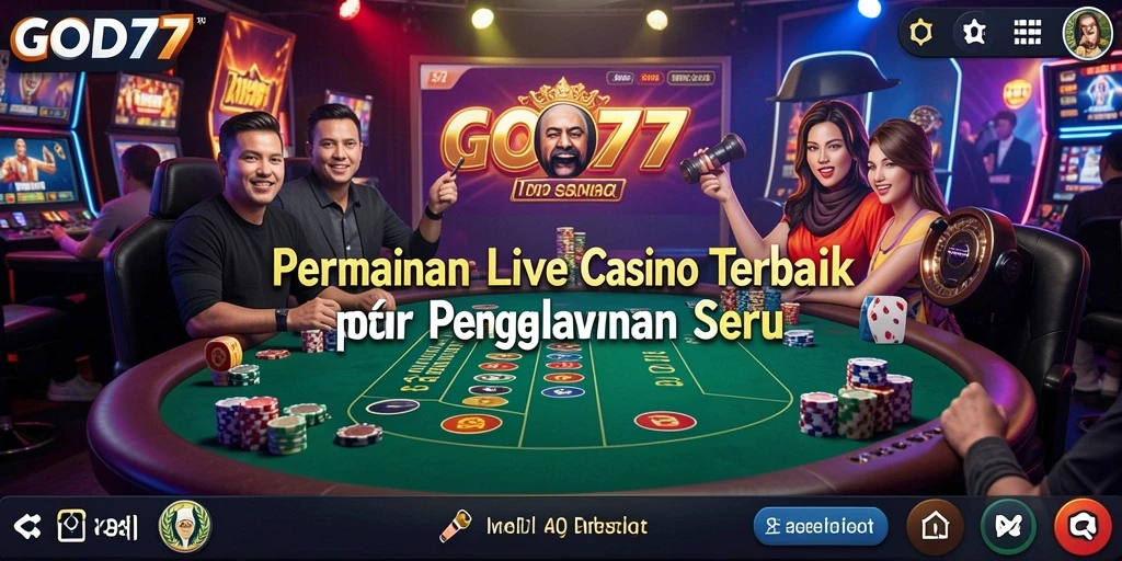 Tampilan gameplay Live Casino yang menarik dan interaktif.