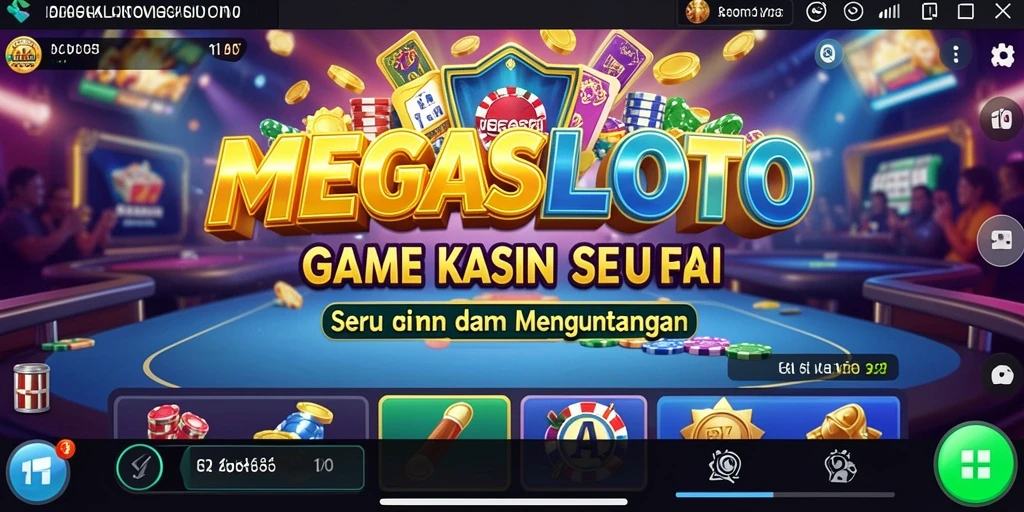 Tampilan gameplay MEGASLOTO yang mendebarkan dan menarik.