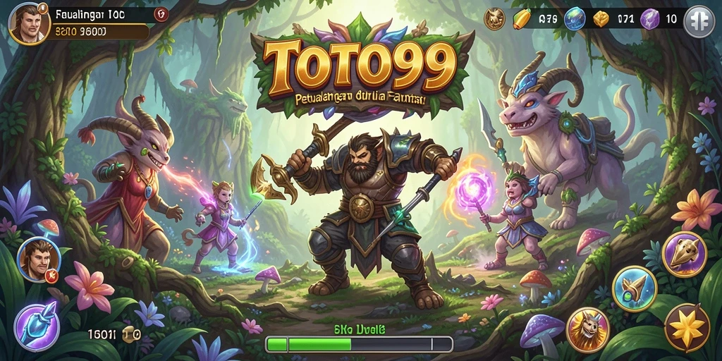 Tangkapan layar utama TOTO99 menampilkan aksi seru di dunia petualangan.